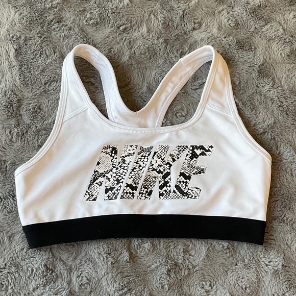 Nike Other - Nike White and Black Logo Racerback Sports Bra